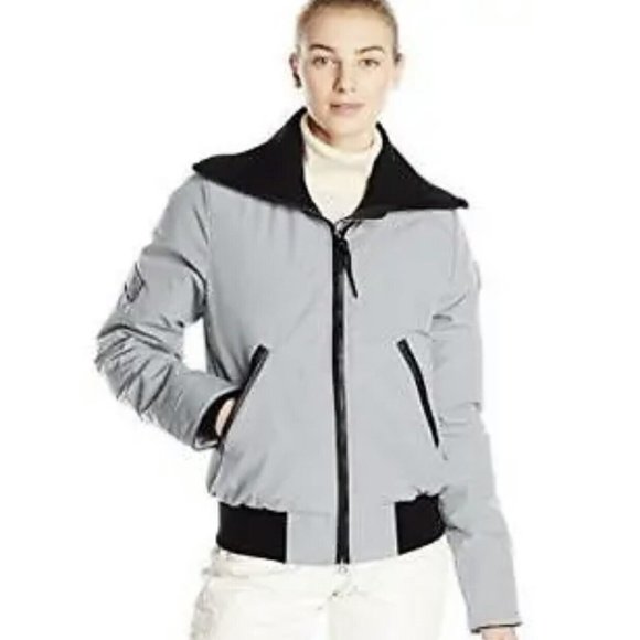 Canada Goose Women's Silverbrich Huron Bomber Jacket size M New - Picture 3 of 12